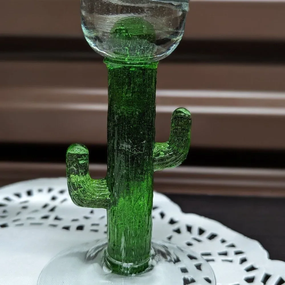 Set‎ of 2 CACTUS stem margarita glasses